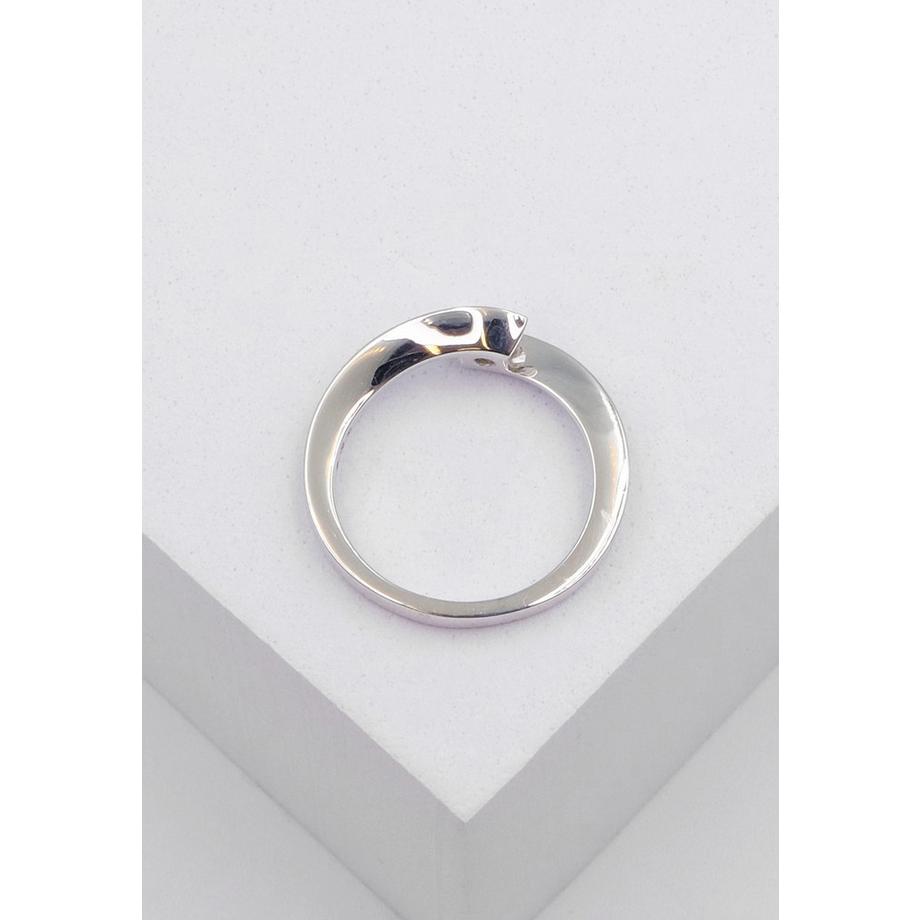 MUAU Schmuck  Bague Solitaire Diamant 0.30ct. or blanc 750 