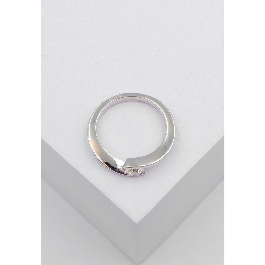 MUAU Schmuck  Bague Solitaire Diamant 0.30ct. or blanc 750 