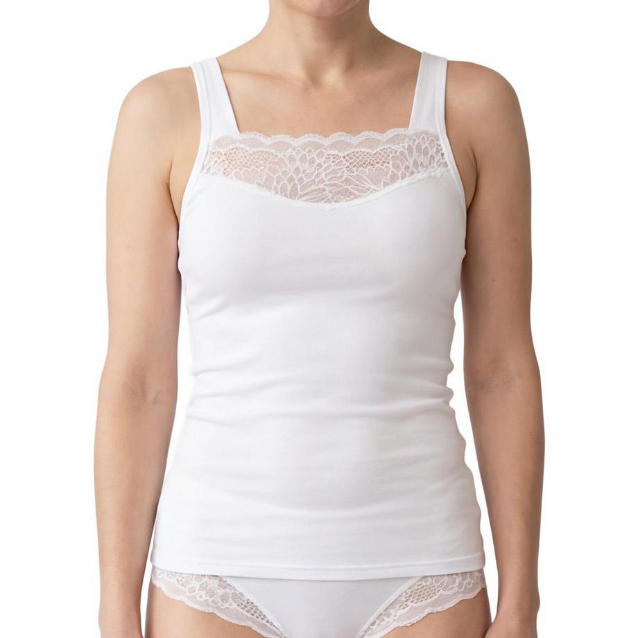 Conta Lot de 6 maillots de corps en modal avec bordure en dentelle  