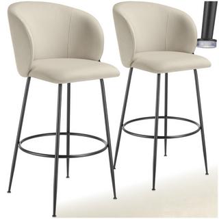 Tectake Chaise de bar LUANA en velours rembourré  