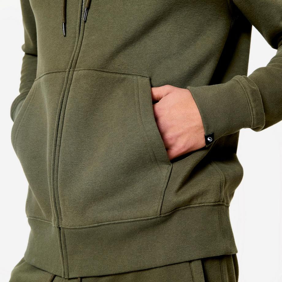 DOMYOS  Veste à capuche homme tissu coton 