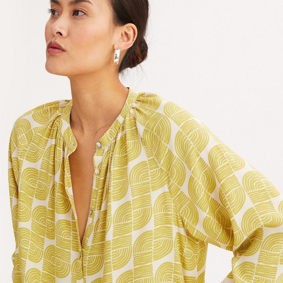 La Redoute Collections Robe longue droite à motif graphique  