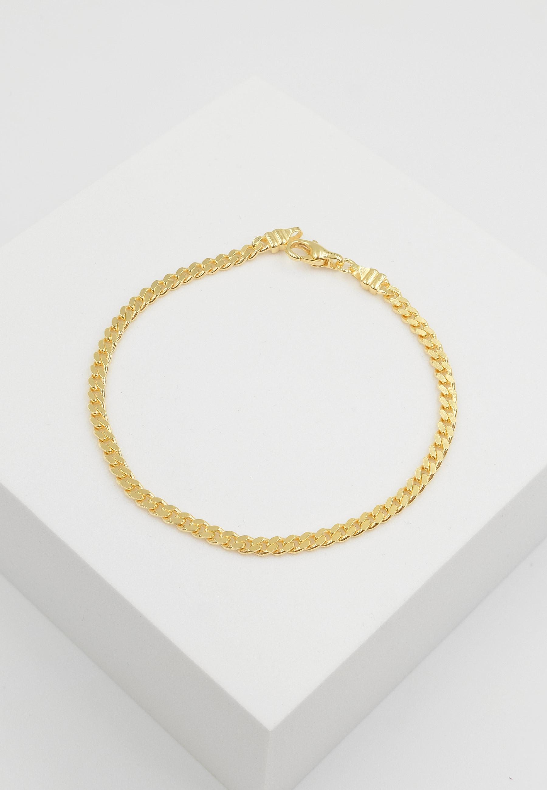 MUAU Schmuck  Bracelet Panzer Gelbgold 750, 3.4mm, 19cm 