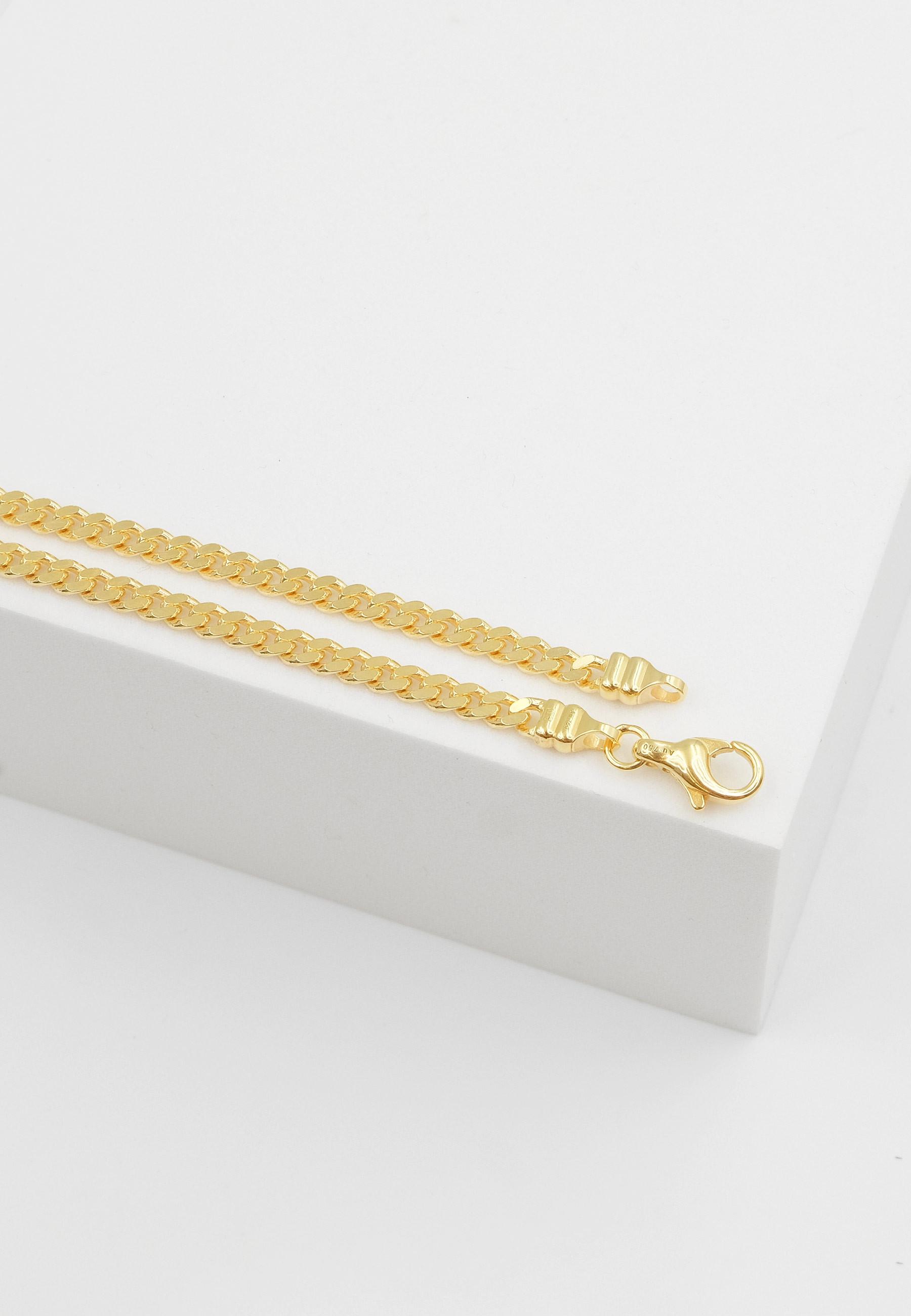 MUAU Schmuck  Bracelet Panzer Gelbgold 750, 3.4mm, 19cm 