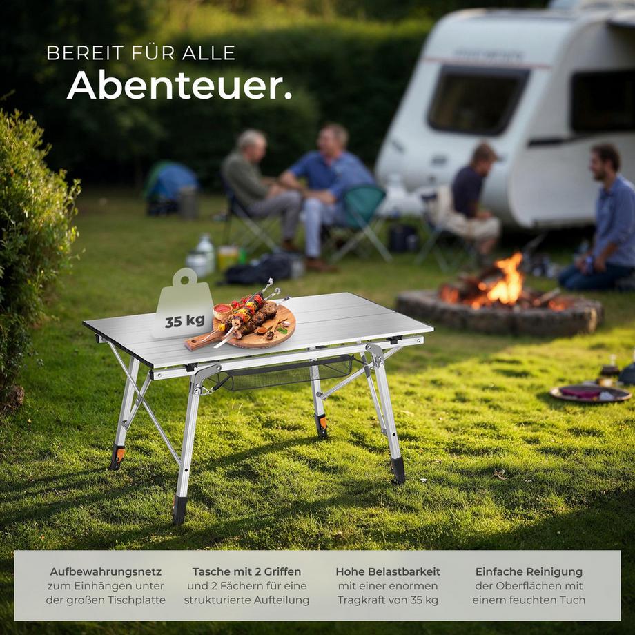 Tectake  Aluminium Campingtisch Tina faltbar wetterfest 