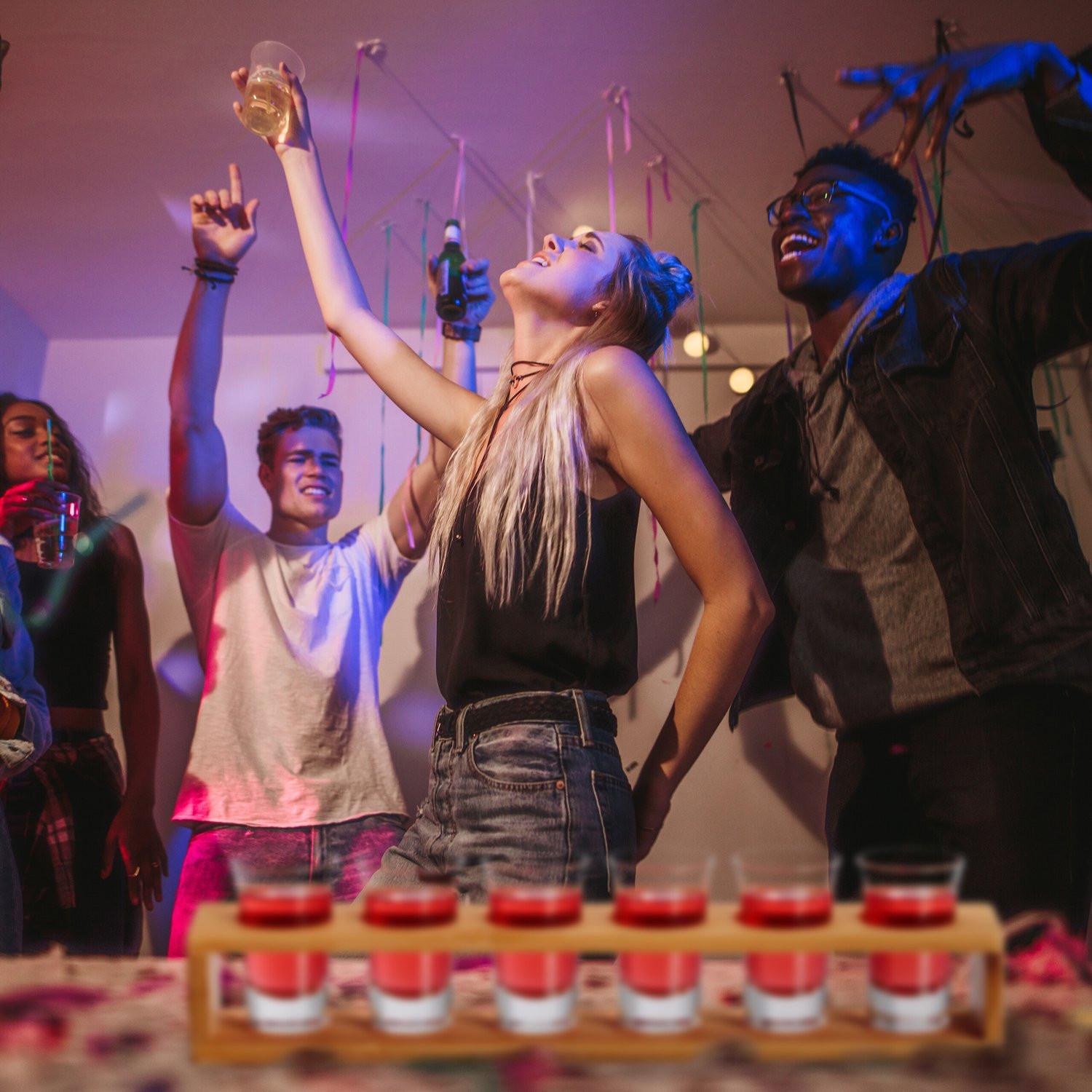 Northio Carte spirituelle en bambou avec 6 verres  