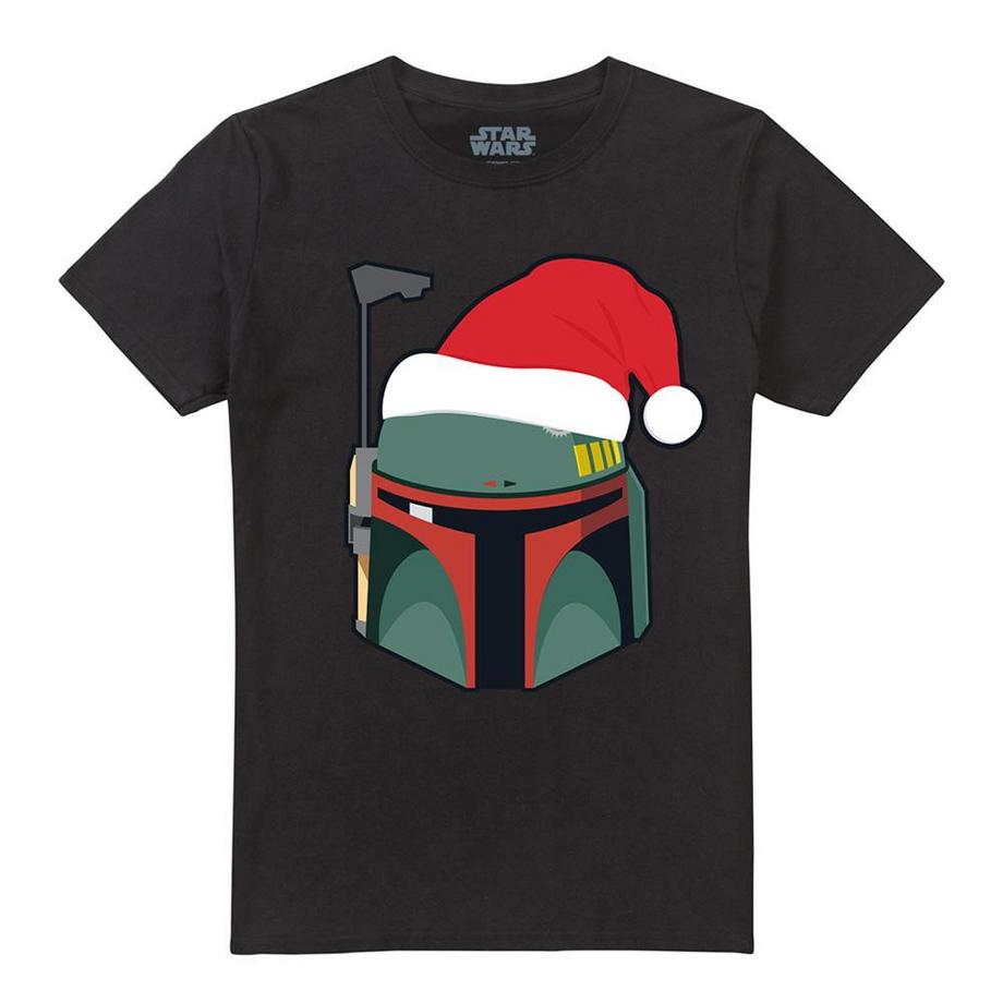Maglietta Natale Boba Fett Cappello Da Babbo Natale