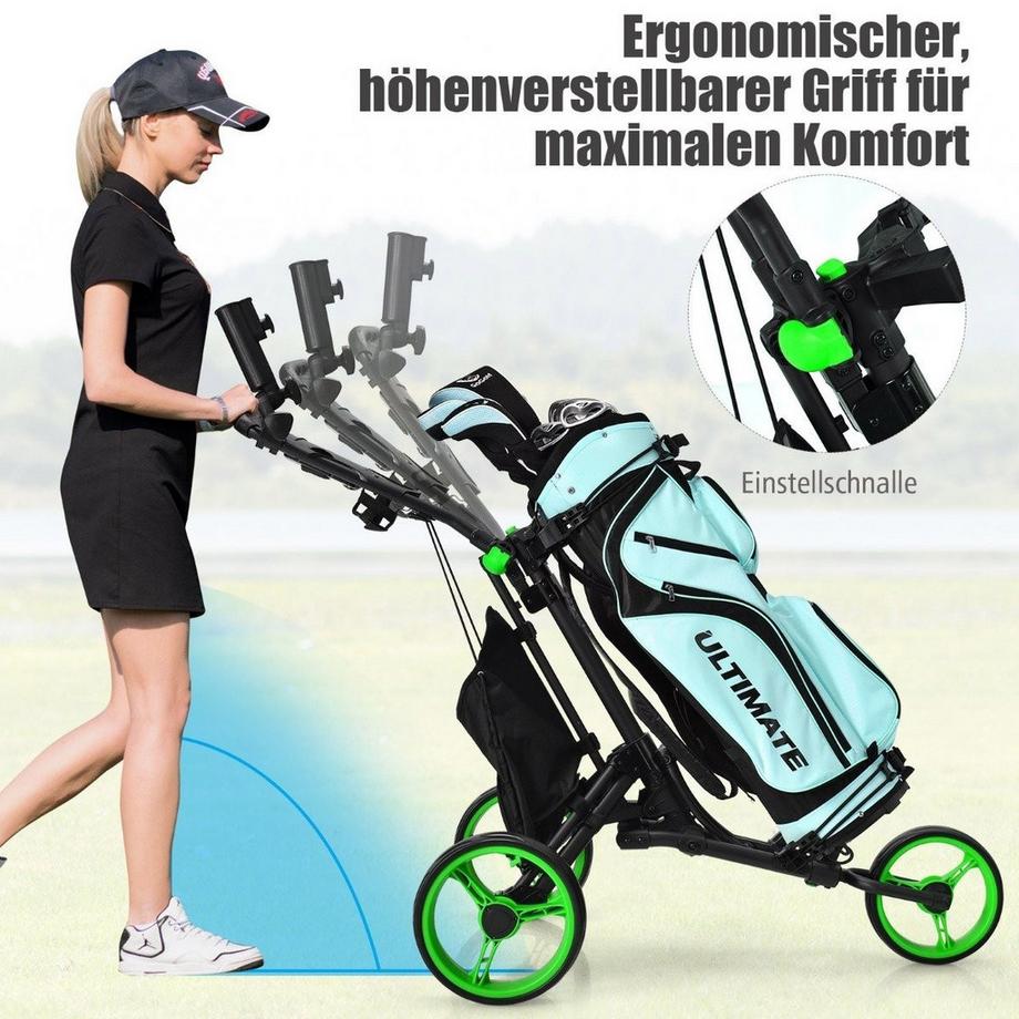 Northix  Carrello da golf con maniglia regolabile 