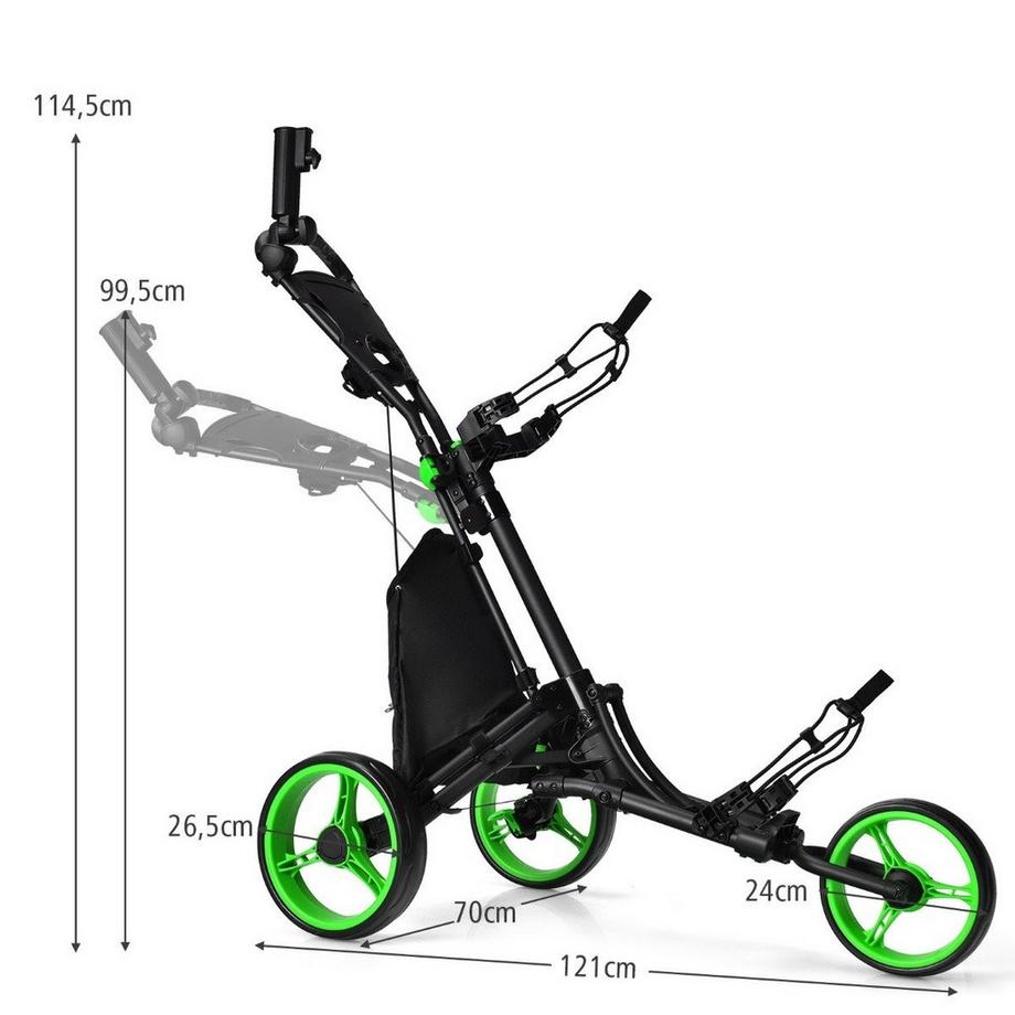 Northix  Carrello da golf con maniglia regolabile 