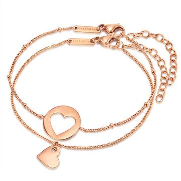 Femme Bracelet en acier inoxydable Coeur