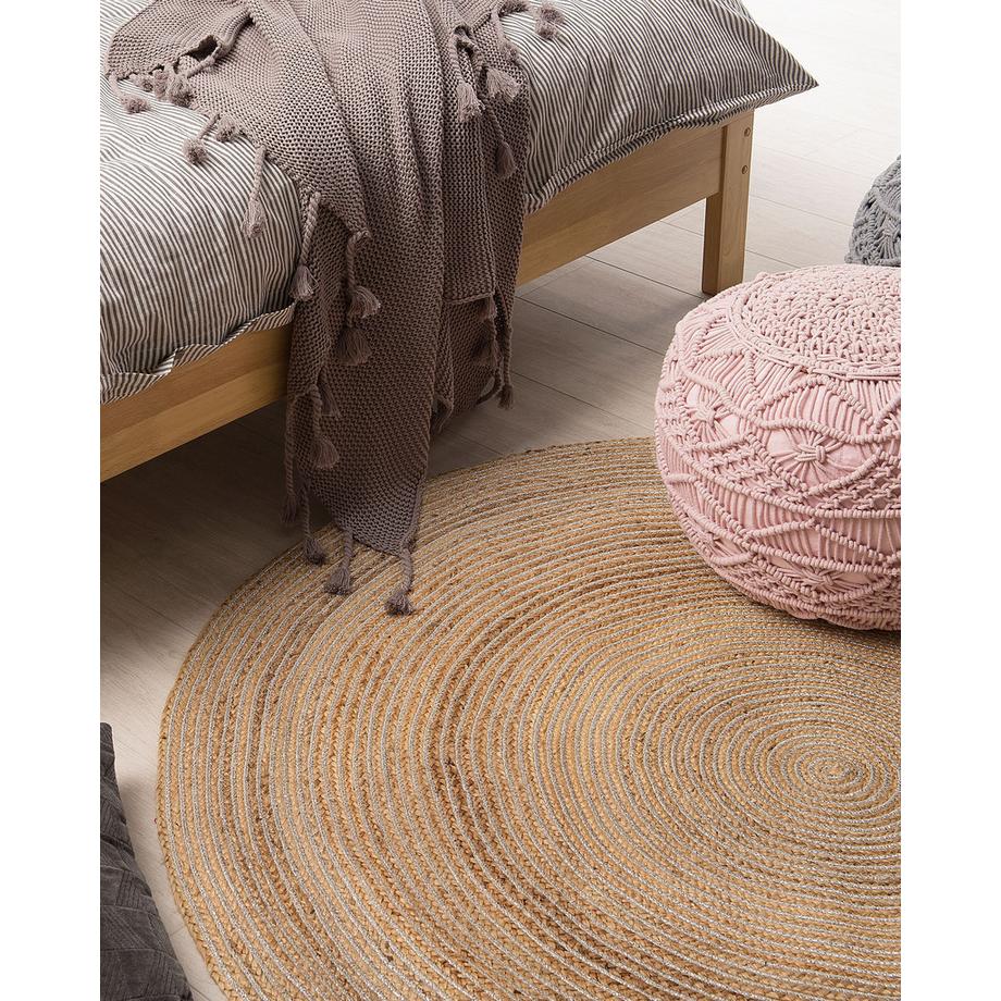 Beliani Teppich aus Jute Boho AKBELEN  