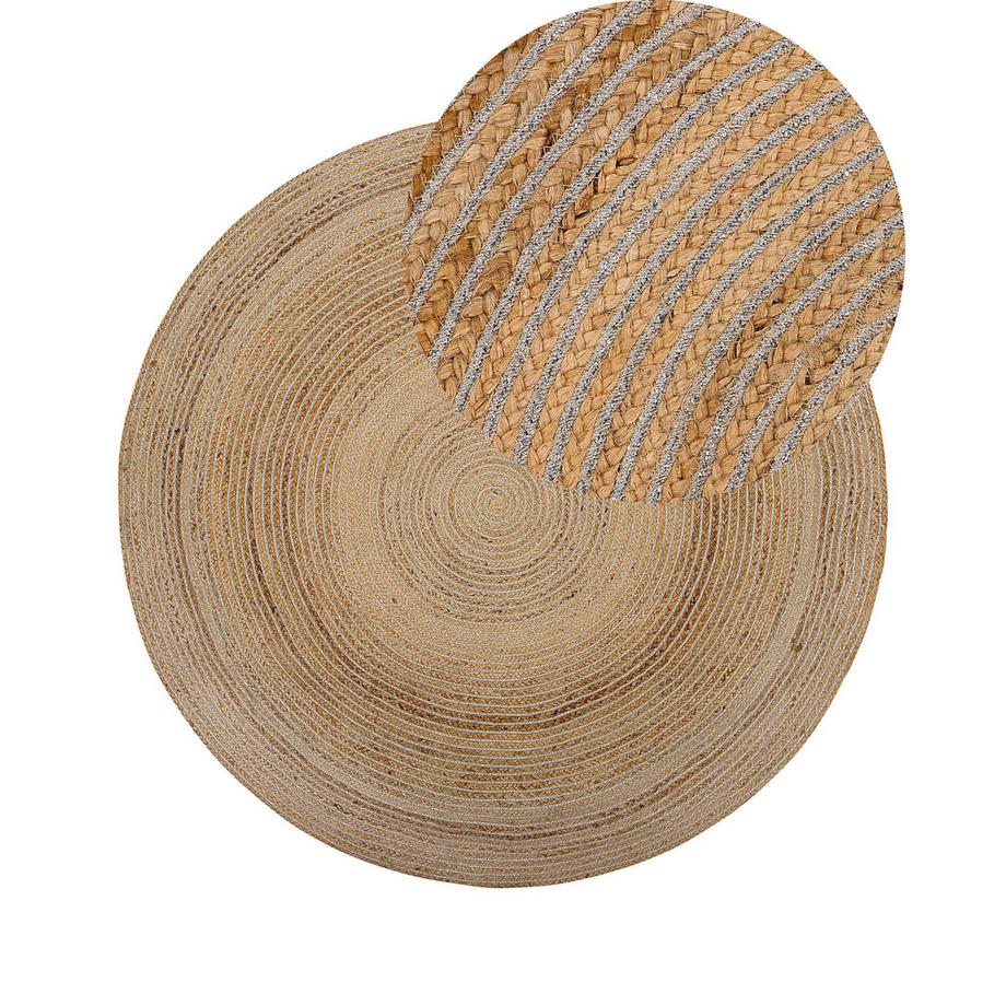 Beliani Teppich aus Jute Boho AKBELEN  