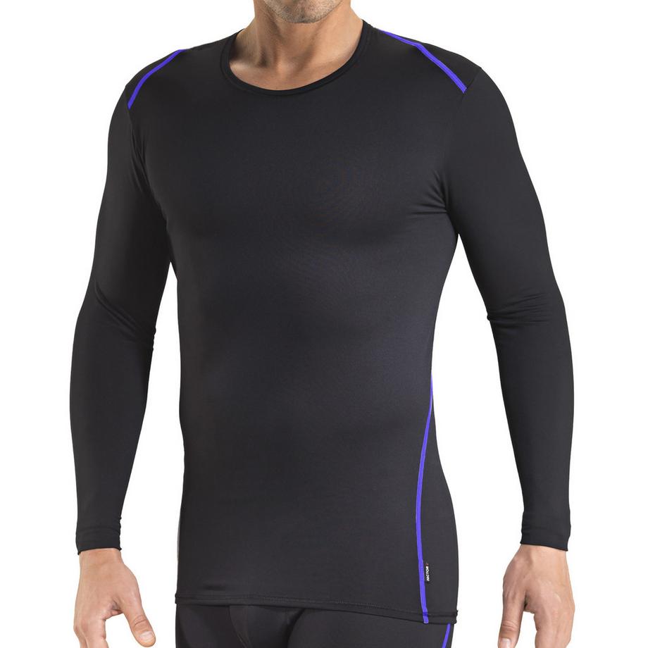 Maglietta manica lunga, collo rotondo, Clima Control fattore 1