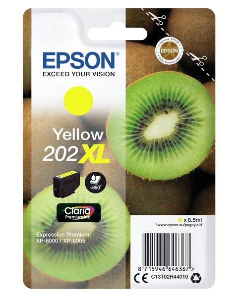 EPSON  Kiwi Singlepack Yellow 202XL Claria Premium Ink 