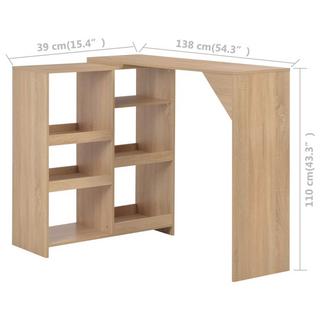 VidaXL Table de bar bois d'ingénierie  
