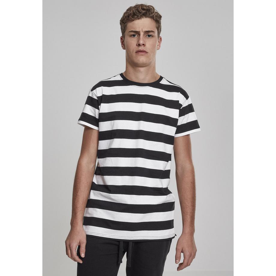 URBAN CLASSICS Block Stripe Girocollo T-Shirt  