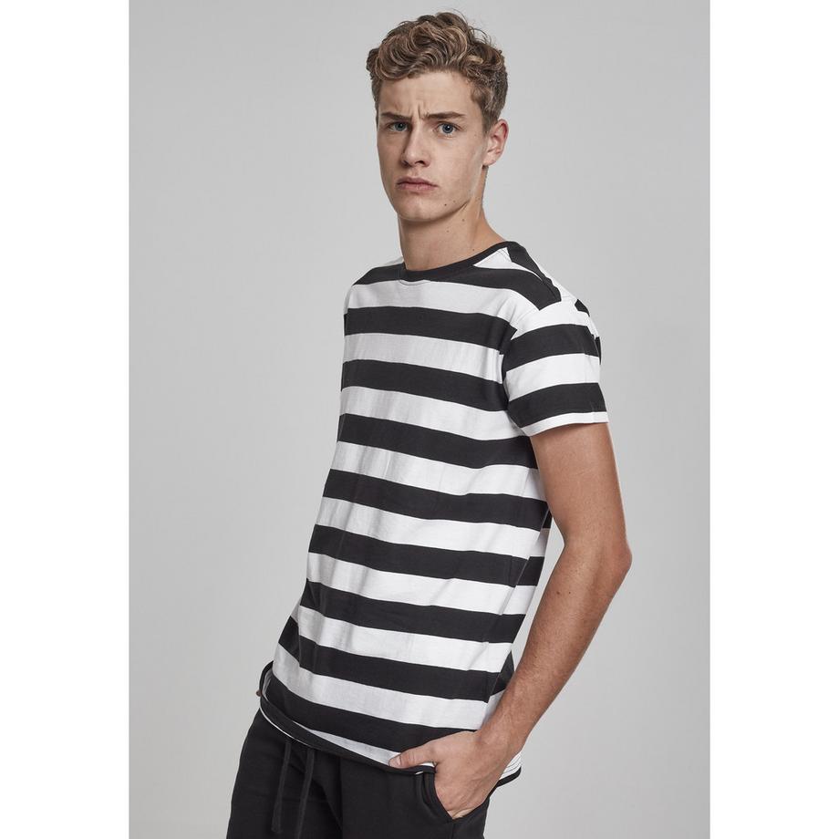 URBAN CLASSICS Block Stripe Girocollo T-Shirt  
