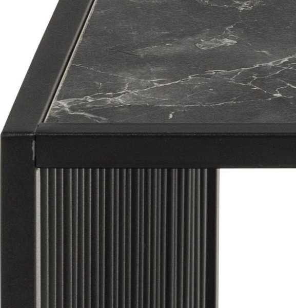 mutoni Table basse Iola noir années 80  