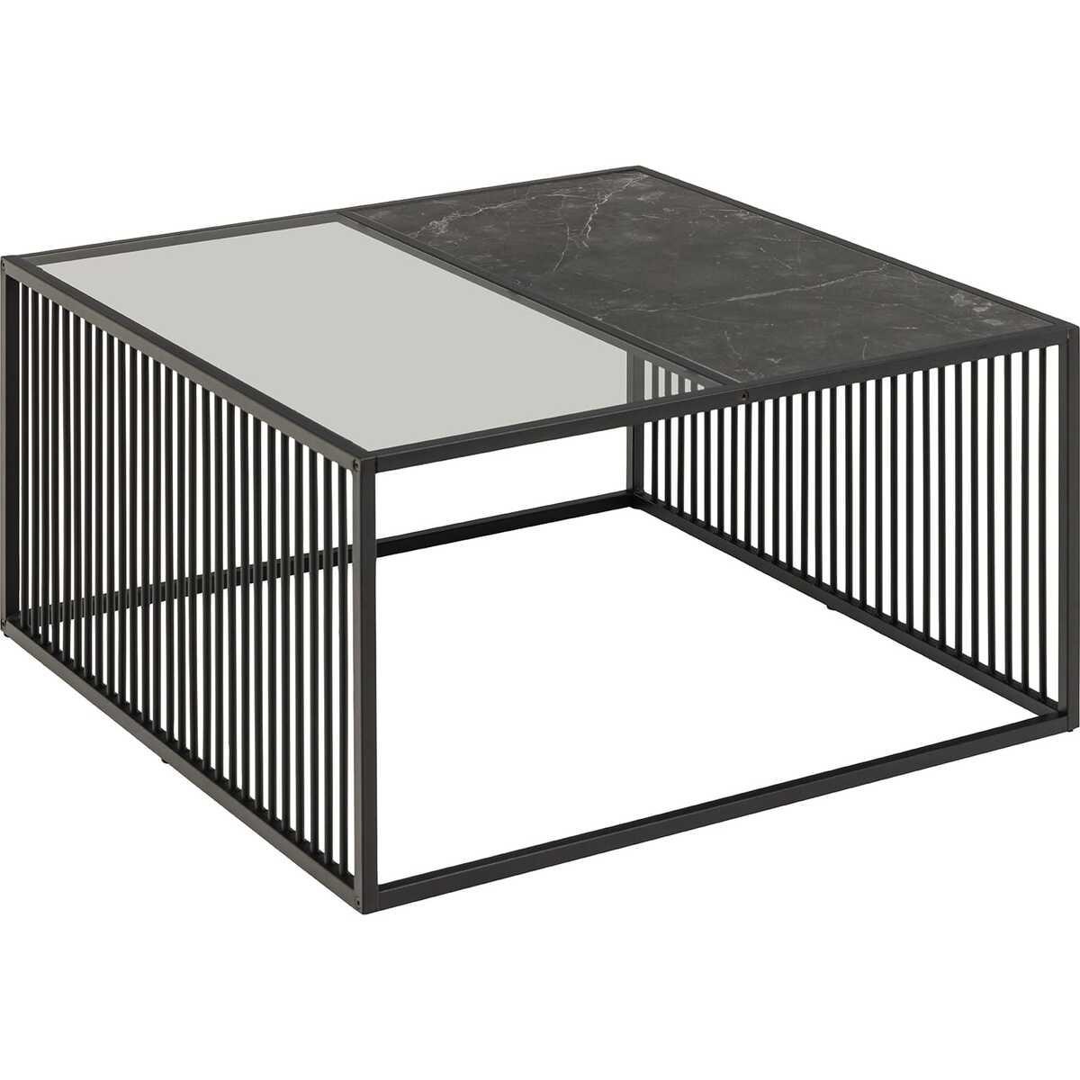 mutoni Table basse Iola noir 80  