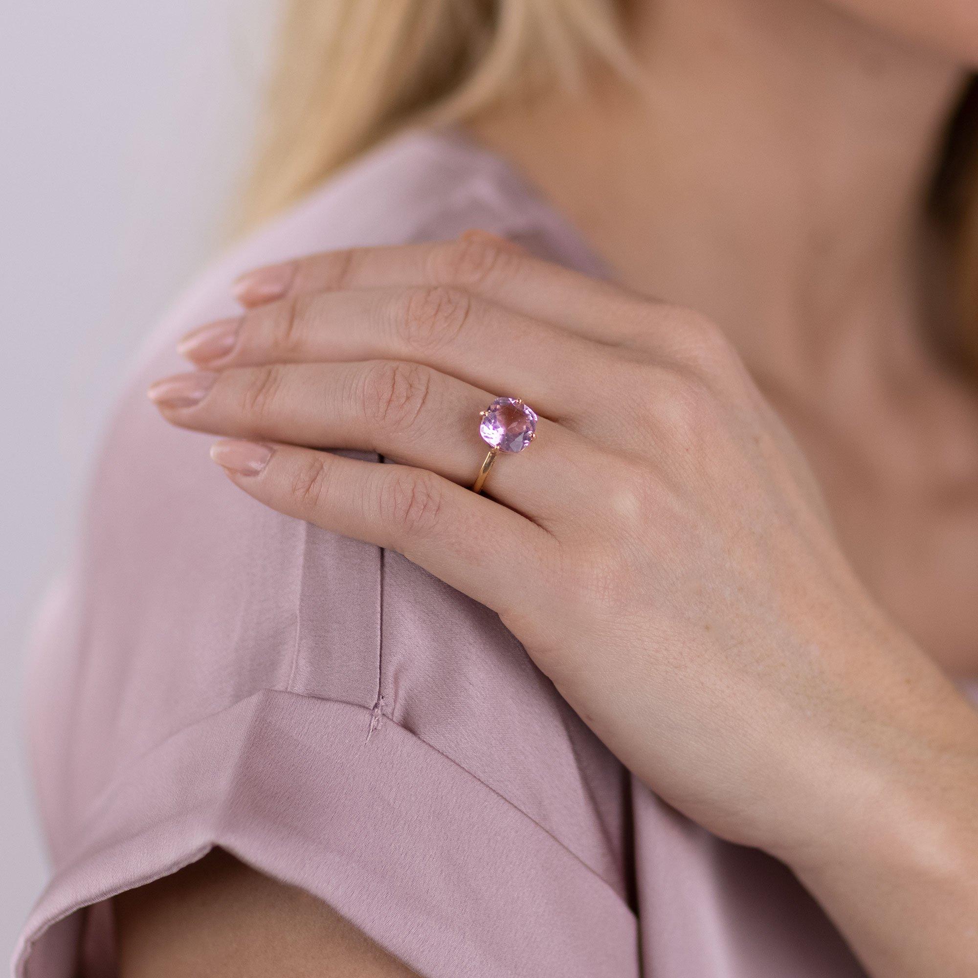 AILORIA  ÉGLANTINE Bague Quartz rose 