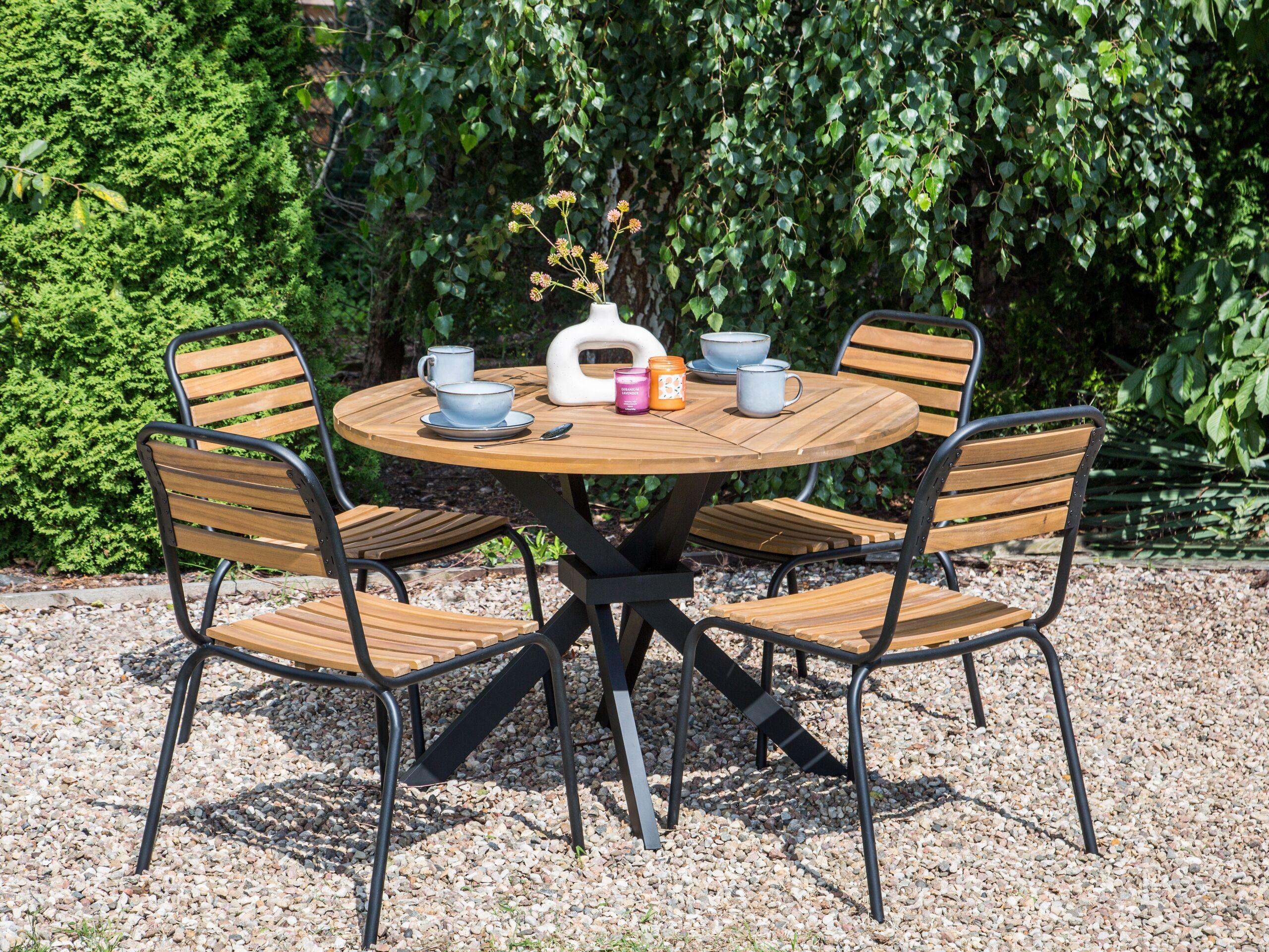 Beliani Table de jardin en Acacia Moderne LISSONE  