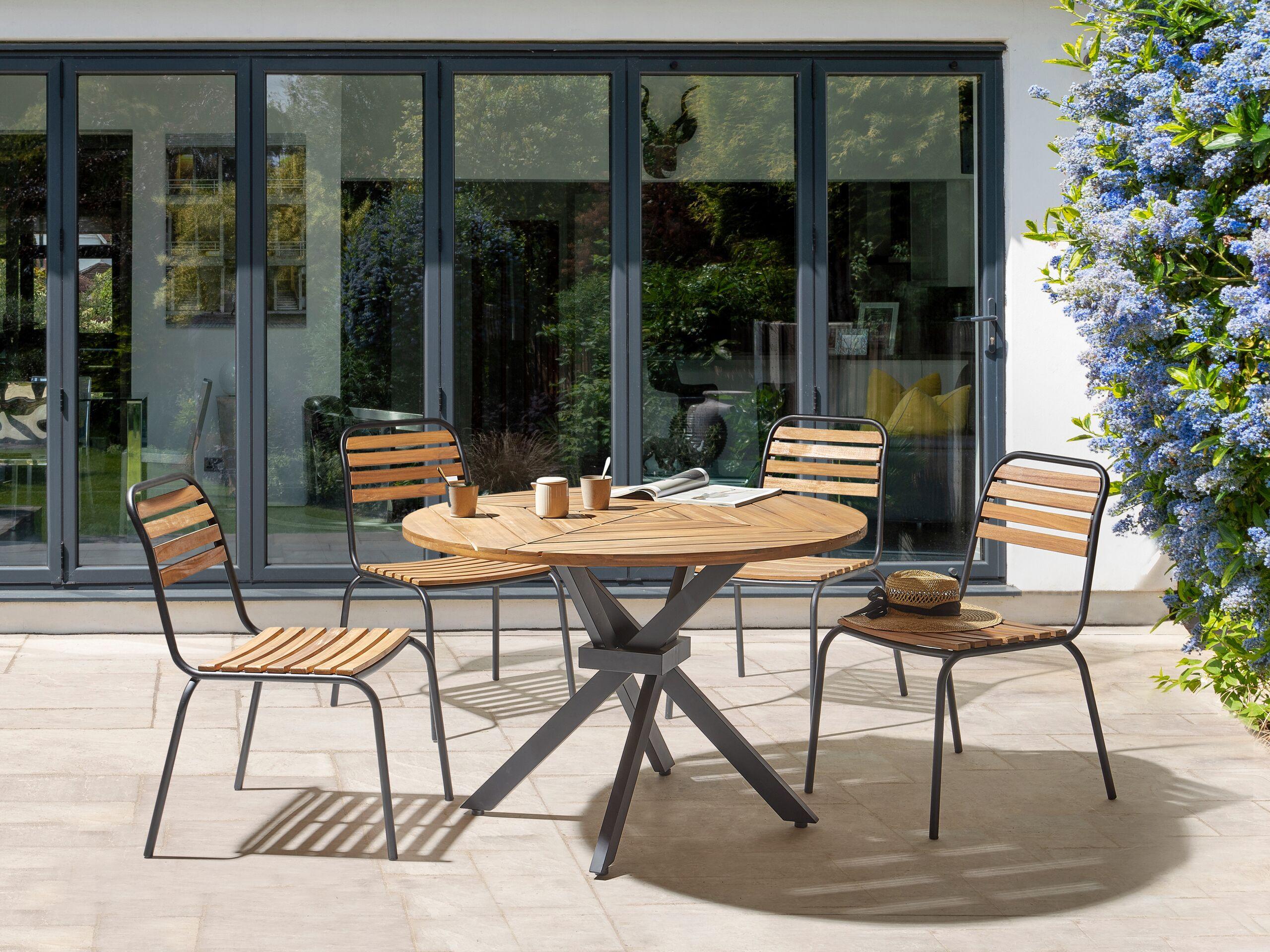 Beliani Table de jardin en Acacia Moderne LISSONE  