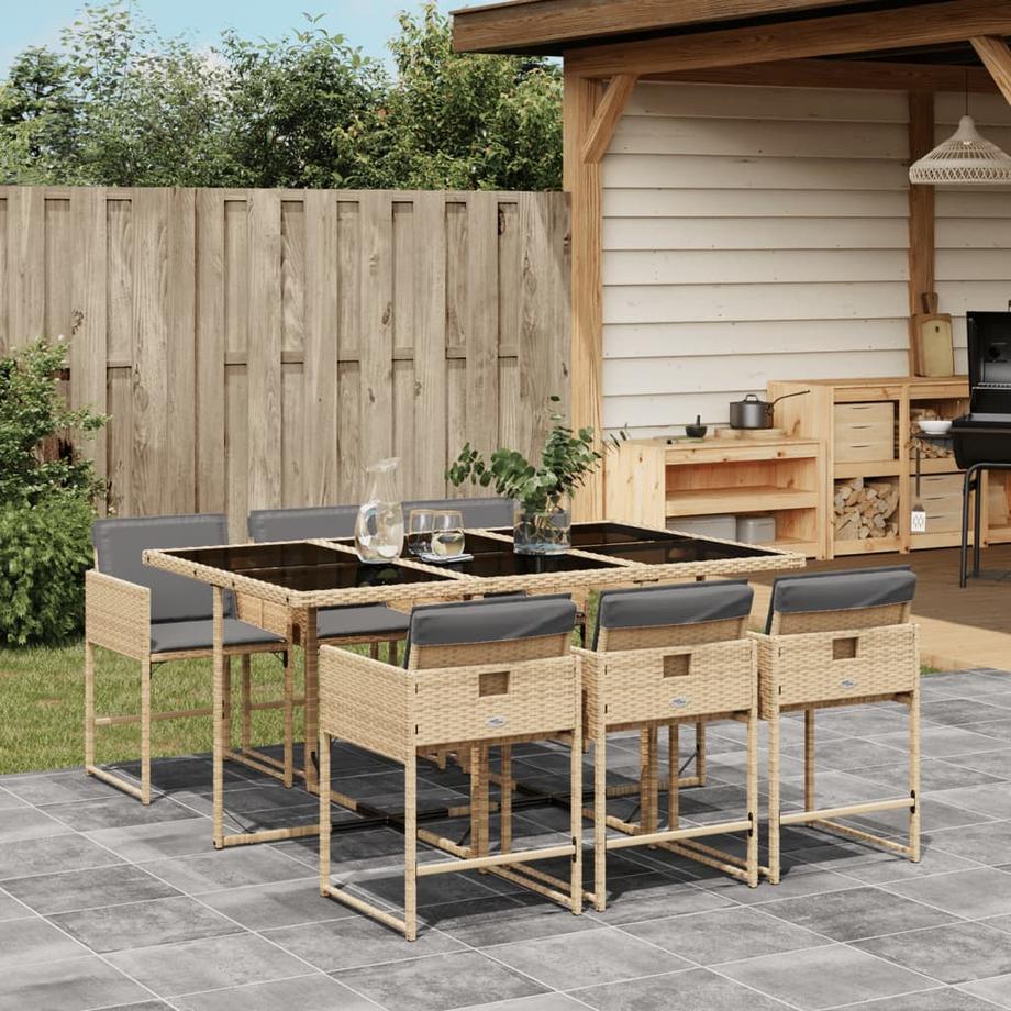VidaXL set da pranzo da giardino Polirattan  