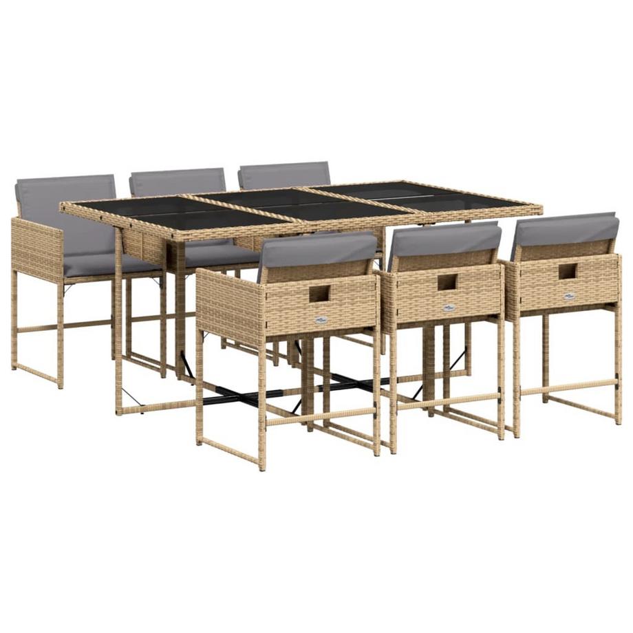 set da pranzo da giardino Polirattan