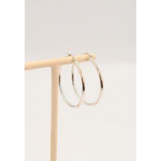 MUAU Schmuck  Creolen Weissgold 750 Runddraht 40mm 