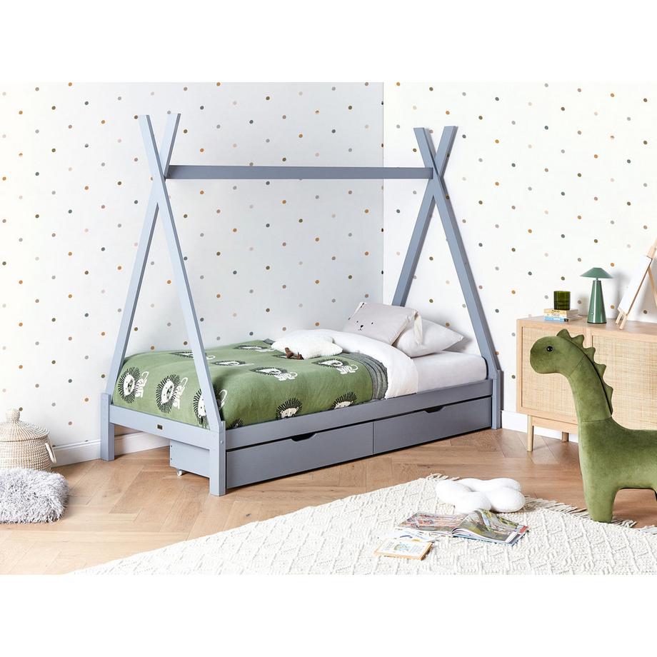 Beliani Lit à tiroirs pour enfants en Bois de pin  DEVAY  