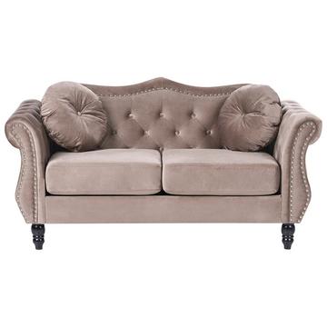 2 Sitzer Sofa aus Samtstoff Glamourös SKIEN