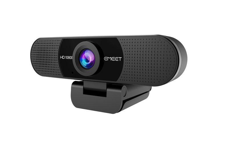 Image of eMeet C960 HD Webcam (2 AI Array Mikrofone inklusive Echo- und Geräuschunterdrückung, automatische Lichtkorrektur, Universalclip und Tripod-kompatibel, 1080p bei 30 FPS, 90° Weitwinkel)