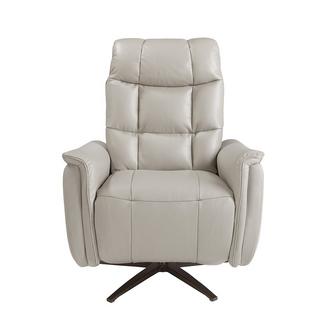 ANGEL CERDA Fauteuil pivotant en cuir gris  