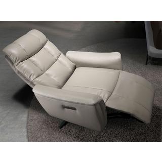 ANGEL CERDA Poltrona girevole in pelle grigia  