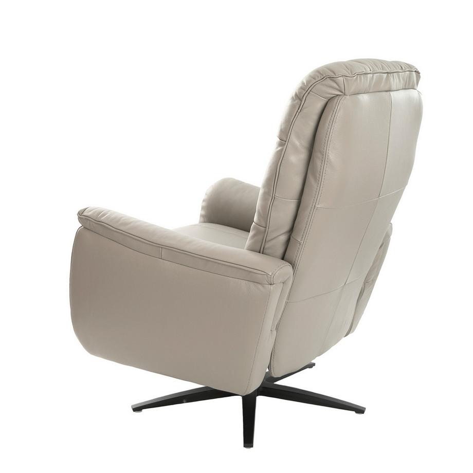 ANGEL CERDA Fauteuil pivotant en cuir gris  