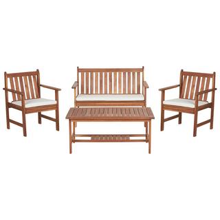 Beliani Set divani con tavolino en Legno d'acacia Classico ALTIDONA  