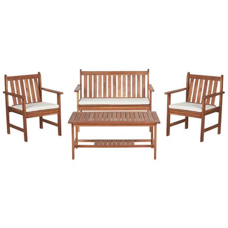 Beliani Set divani con tavolino en Legno d'acacia Classico ALTIDONA  