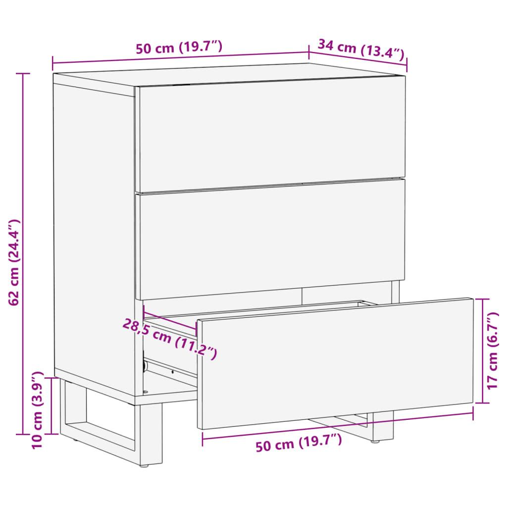 VidaXL Table de chevet bois  