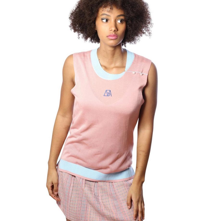 Gilet polo in tencel chic