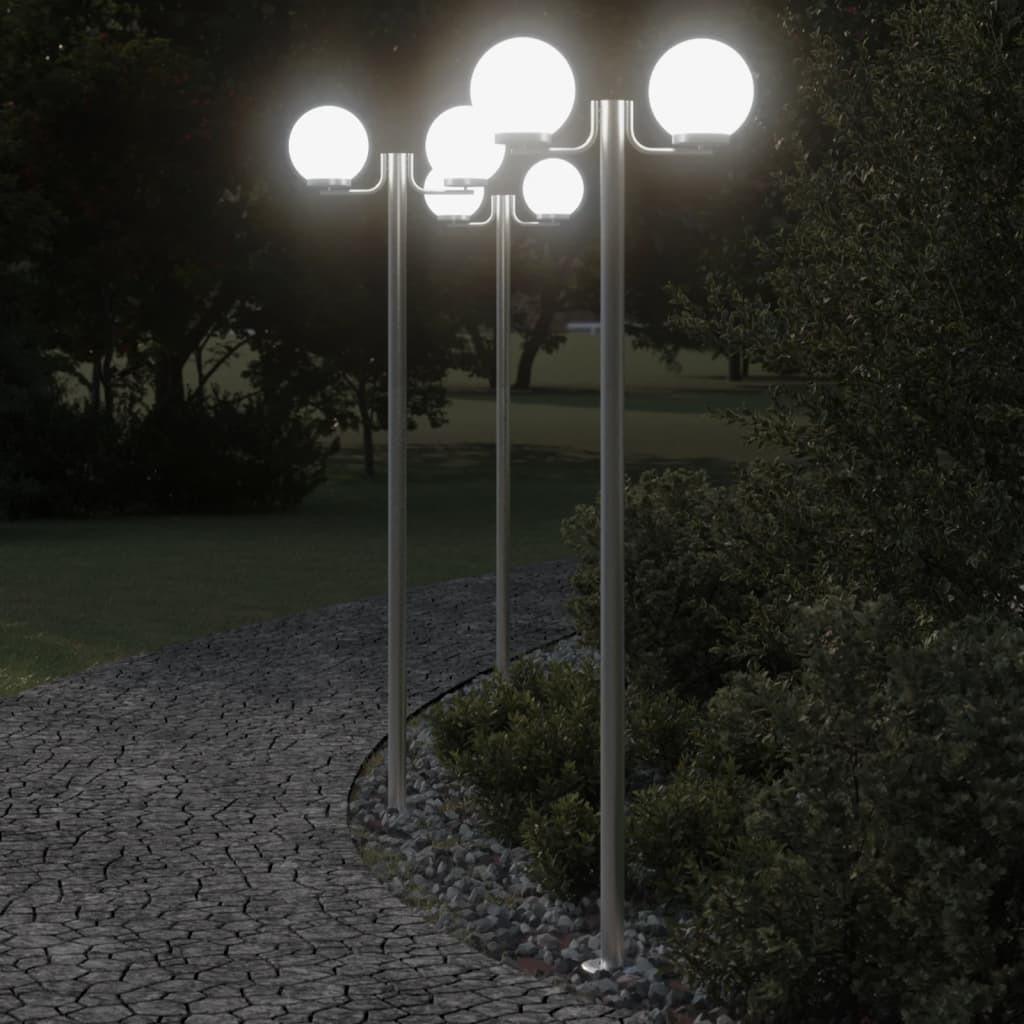 VidaXL Lampadaire d'extérieur acier inoxydable  