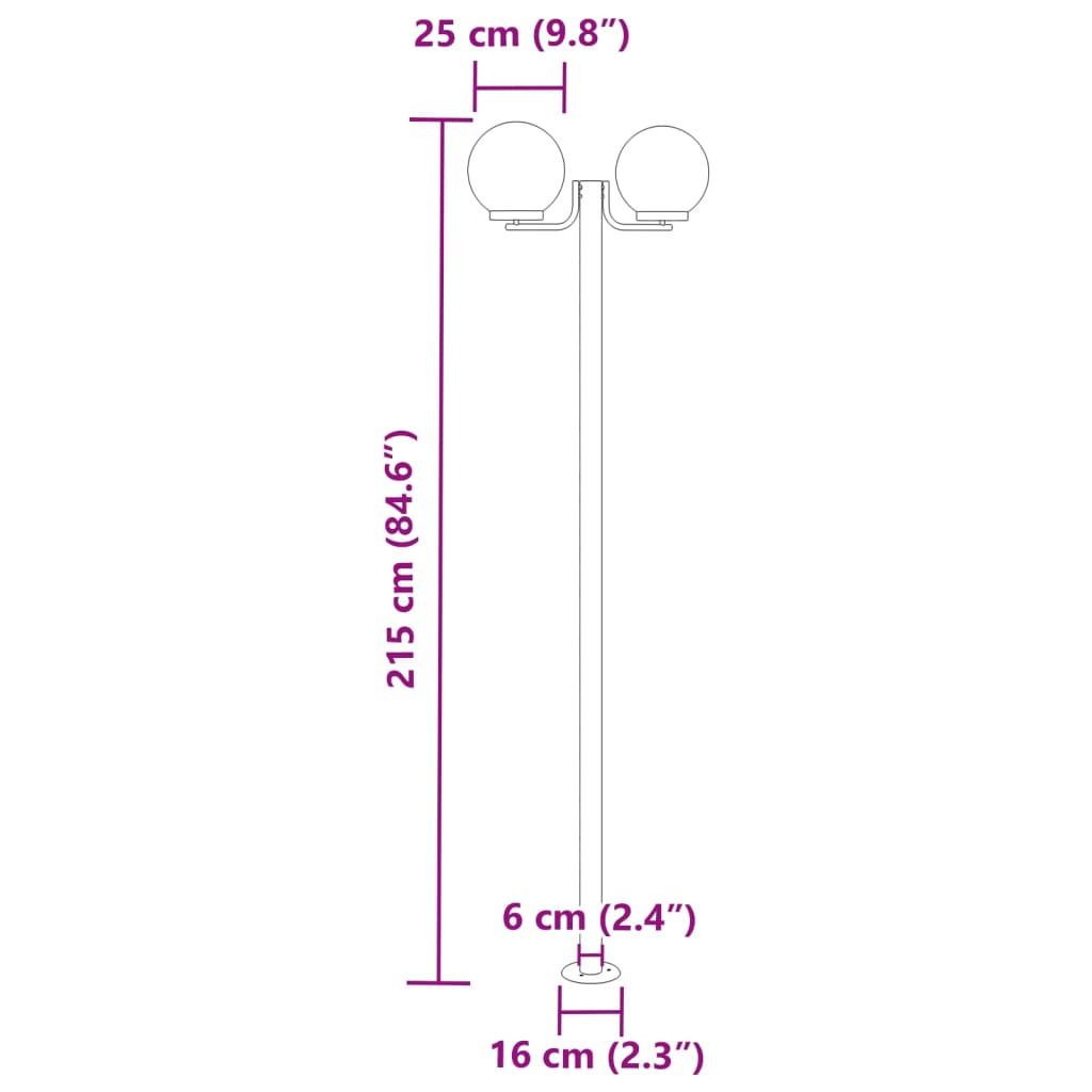 VidaXL Lampadaire d'extérieur acier inoxydable  