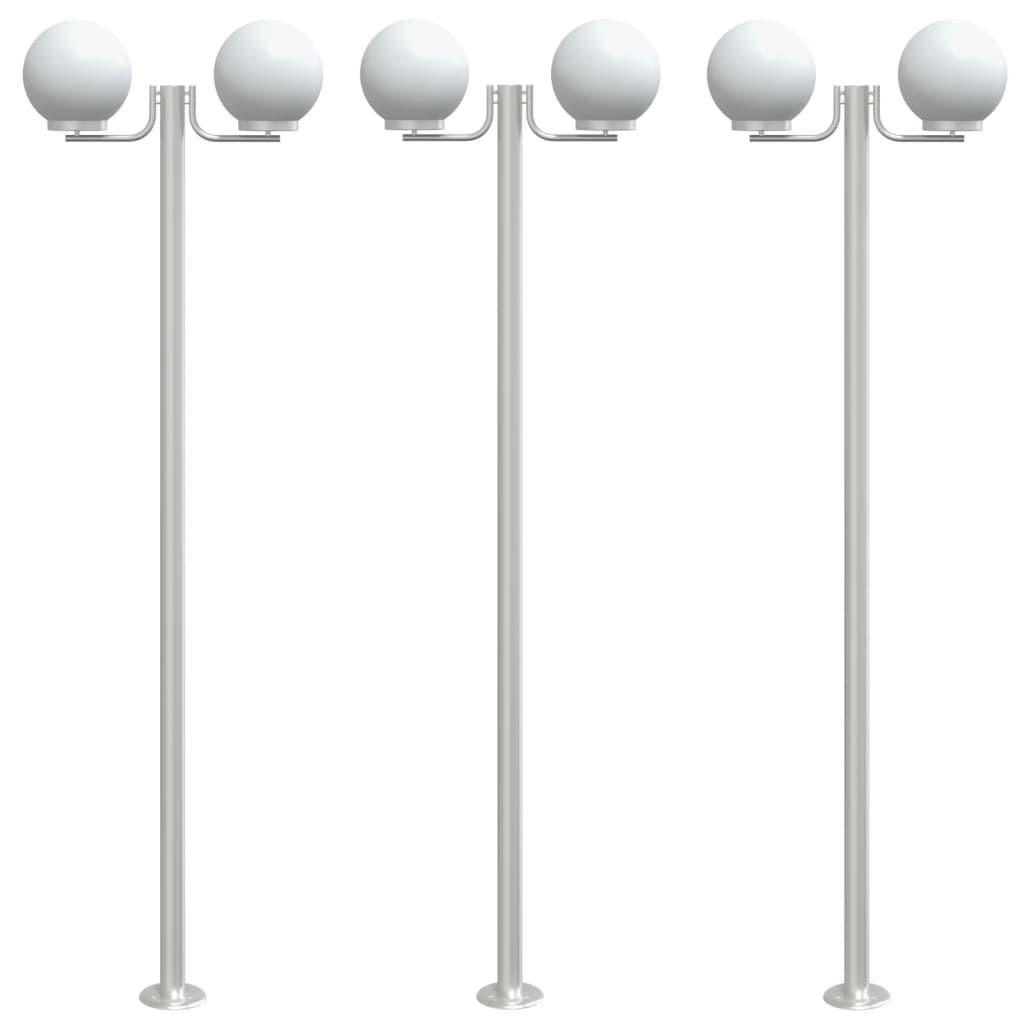 VidaXL Lampadaire d'extérieur acier inoxydable  