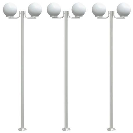 VidaXL Lampadaire d'extérieur acier inoxydable  