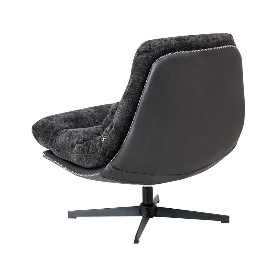 Beliani Poltrona girevole en Ciniglia Retrò TOVIK  