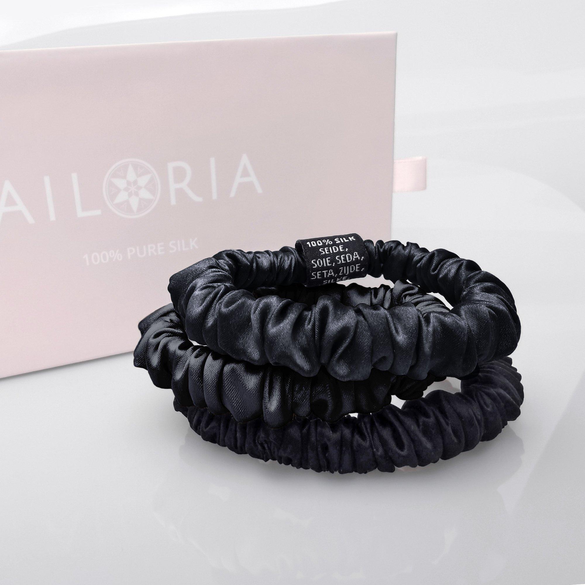 AILORIA  DOUX Set 3 Scrunchies S aus Seide 