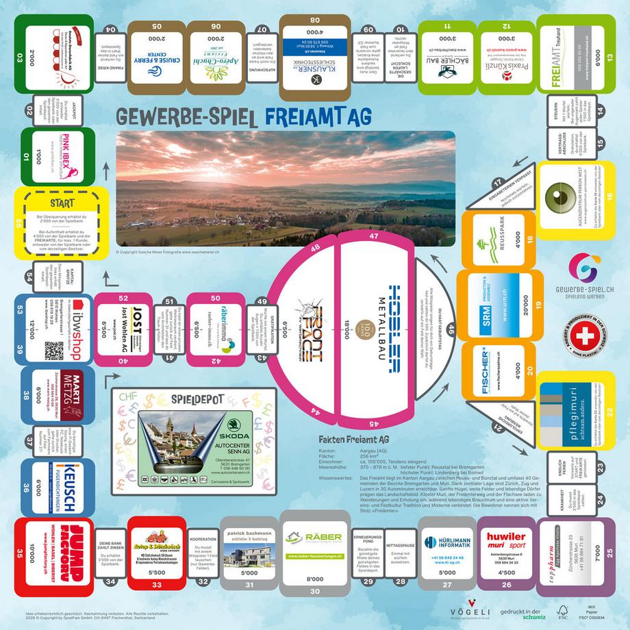 GEWERBE-SPIEL  Brettspiel FREIAMT AG (Deutsch) 