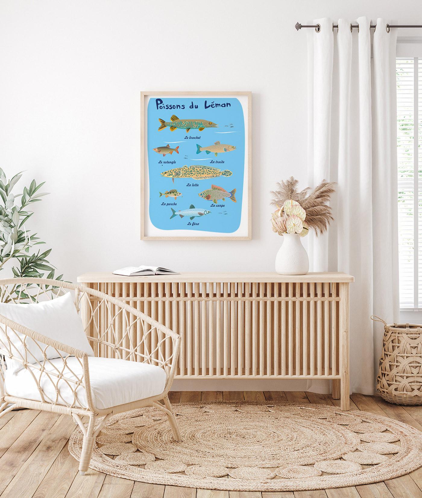 La-Jonx Poissons du Léman - Poster  