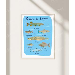 La-Jonx Poissons du Léman - Poster  