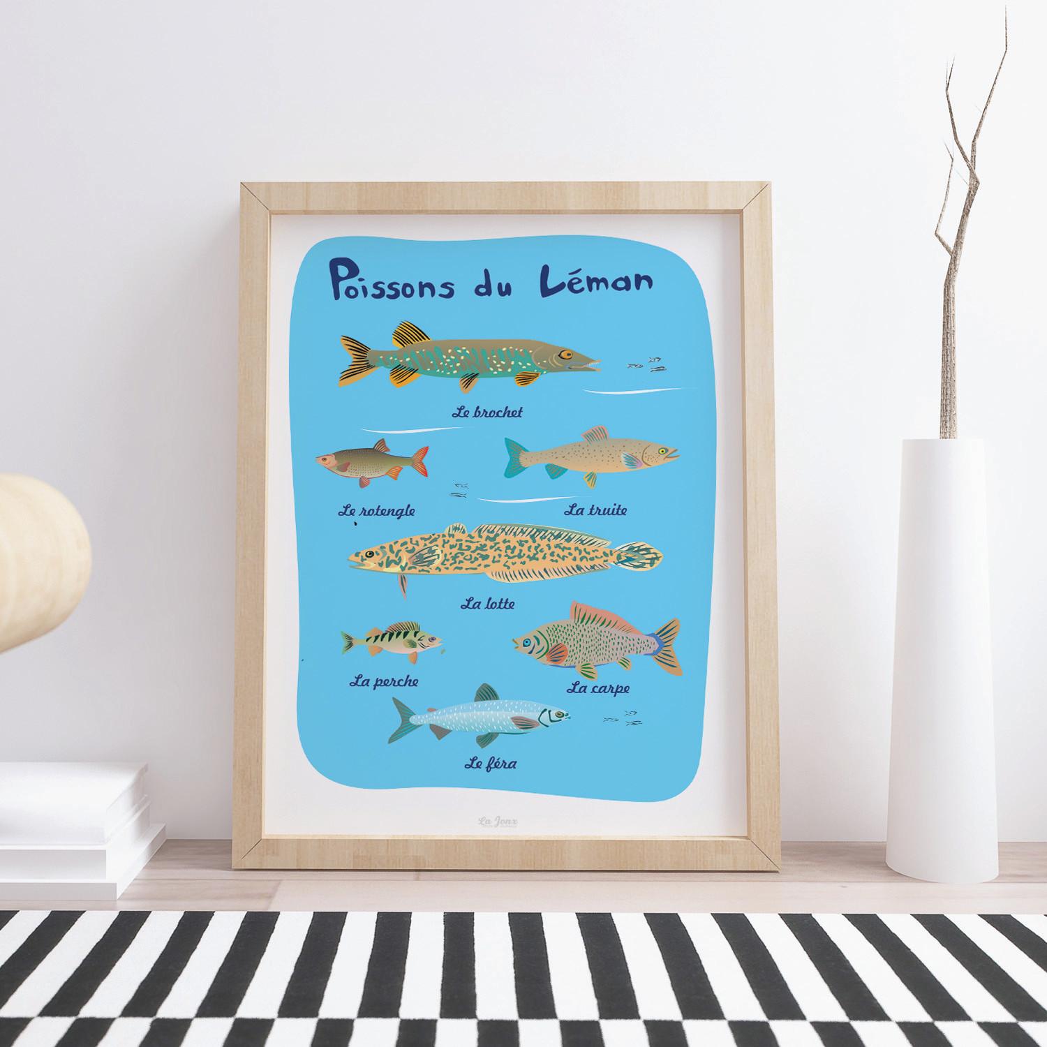La-Jonx Poissons du Léman - Poster  