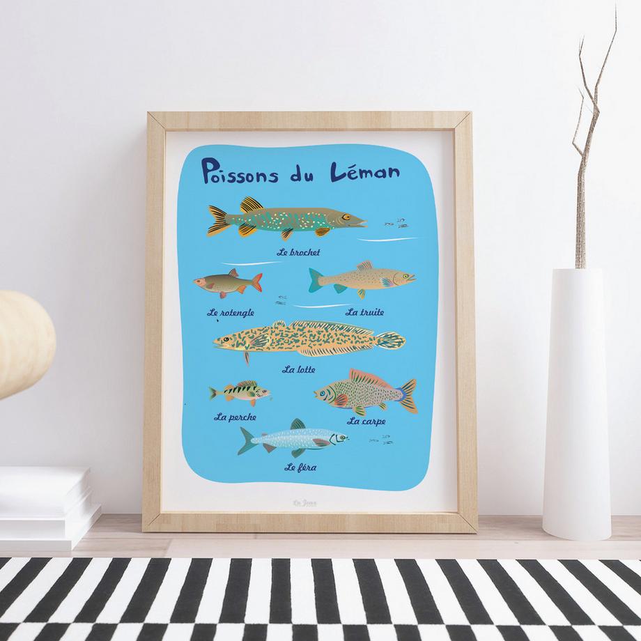 La-Jonx Poissons du Léman - Poster  